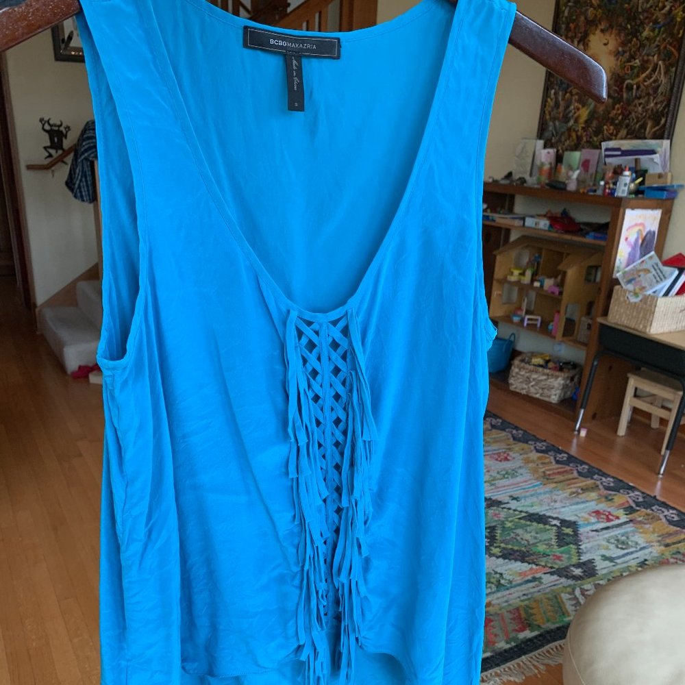 BCBG Silk Turquoise blouse